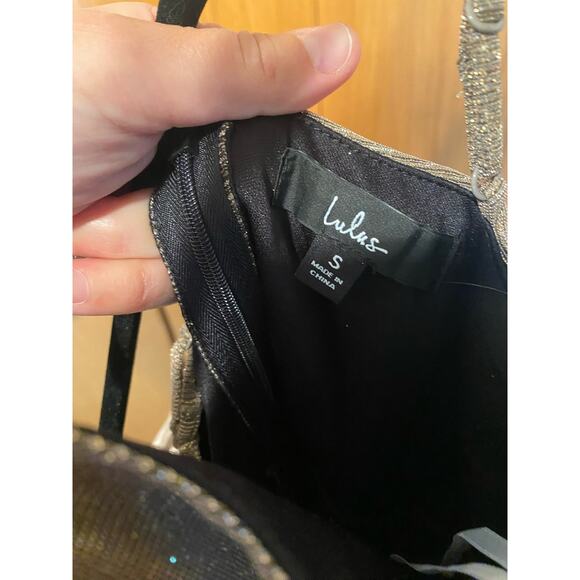 Lulus Searching For You Metallic Gold Glitter Mermaid Maxi Dress - Picture 8 of 10